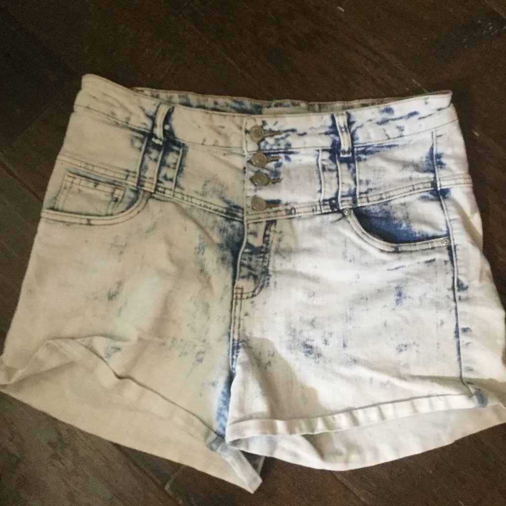 Vienna  Y2K style acid wash 4 button with zipper size 13